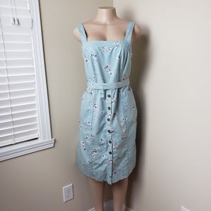 3/$12 GAP Vintage Style Jean Sleeveless Belt Dress